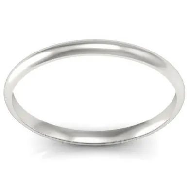 deBebians Gold Domed Wedding Band 2mm Rings