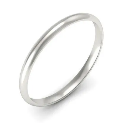 deBebians Gold Domed Wedding Band 2mm Rings