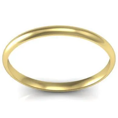 deBebians Gold Domed Wedding Band 2mm Rings