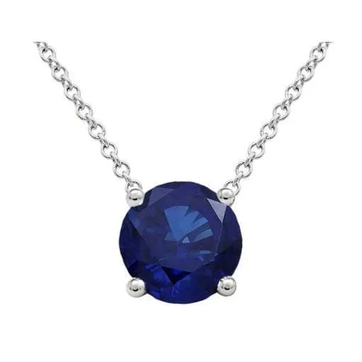 deBebians Necklaces Solitaire Sapphire Necklace