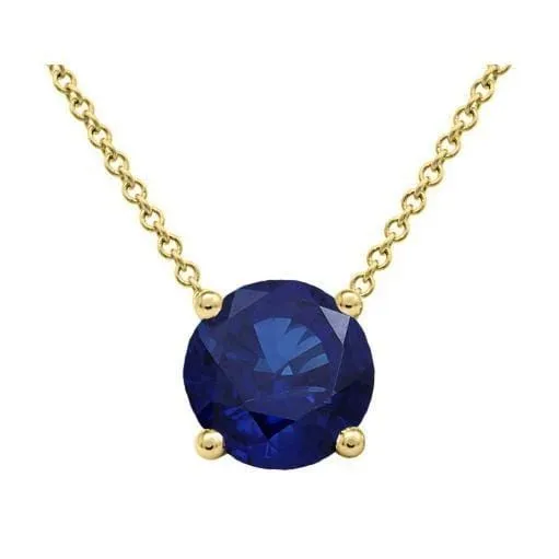 deBebians Necklaces Solitaire Sapphire Necklace