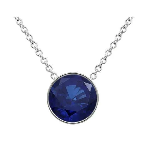 deBebians Necklaces Solitaire Sapphire Necklace