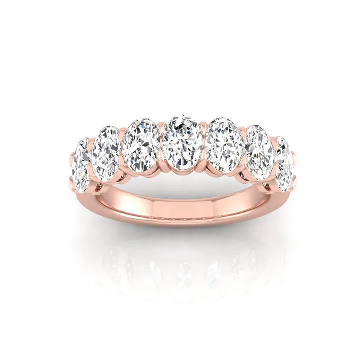 deBebians Oval Lab Grown Diamond Seven Stone Ring 210cttw Rings