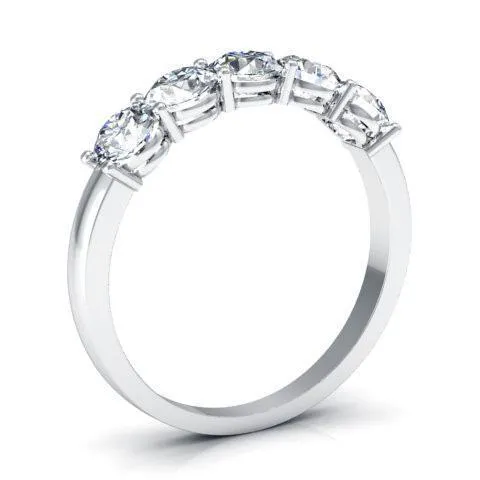 deBebians Rings 100cttw Shared Prong Round Diamond Five Stone Ring