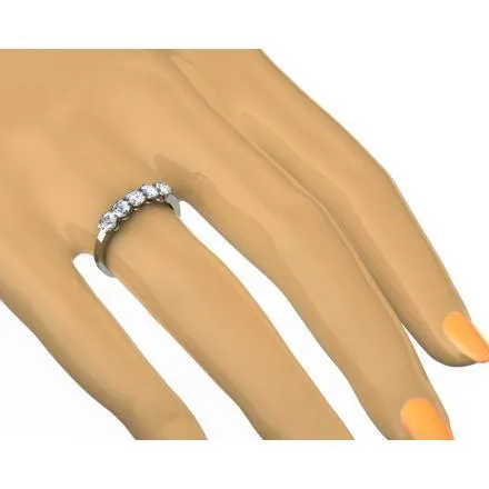 deBebians Rings 100cttw Shared Prong Round Diamond Five Stone Ring