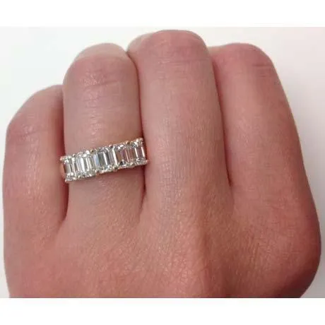 deBebians Rings 200cttw Shared Prong Asscher Diamond Five Stone Ring
