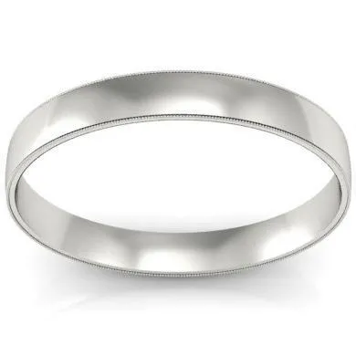 deBebians Rings 3mm Milgrain Wedding Ring in 18k