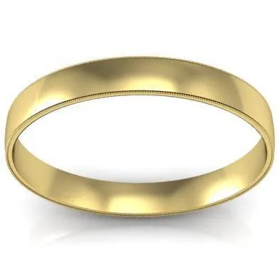 deBebians Rings 3mm Milgrain Wedding Ring in 18k