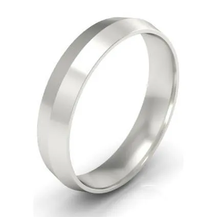 deBebians Rings 4mm Knife Edge Wedding Ring in 18k