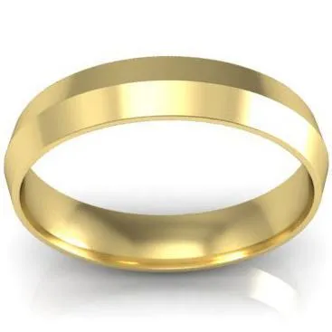 deBebians Rings 4mm Knife Edge Wedding Ring in 18k