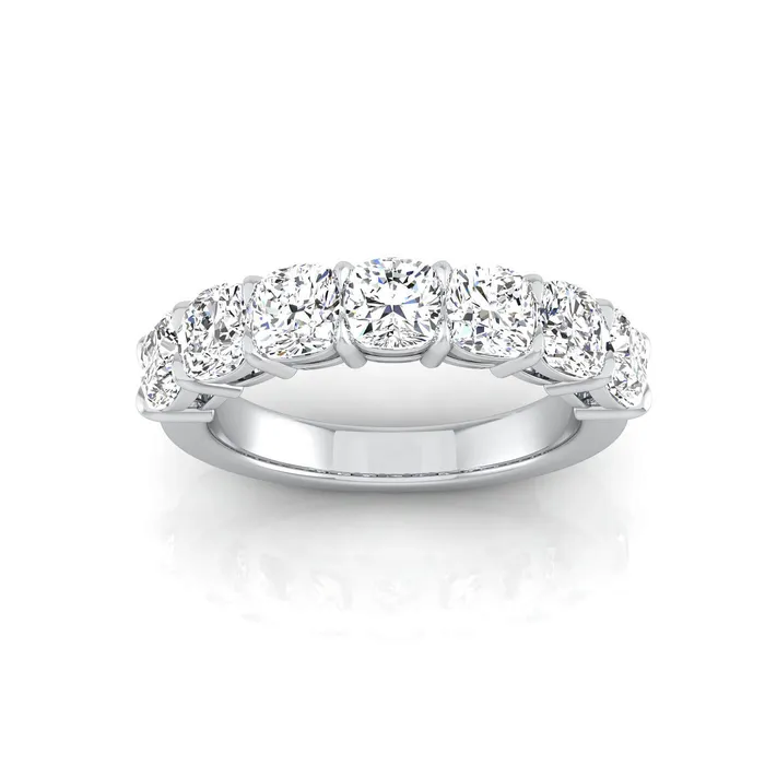deBebians Rings Cushion Cut Lab Grown Diamond Seven Stone Ring 210cttw