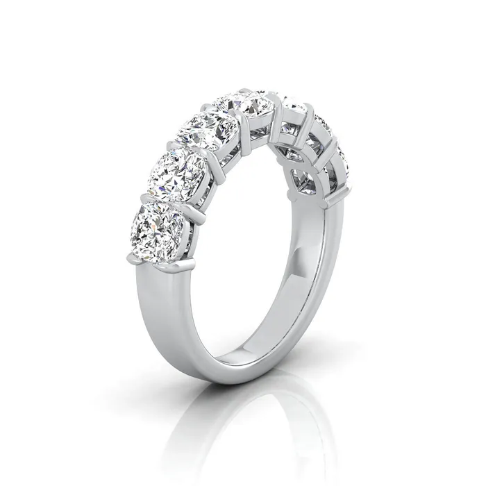 deBebians Rings Cushion Cut Lab Grown Diamond Seven Stone Ring 210cttw