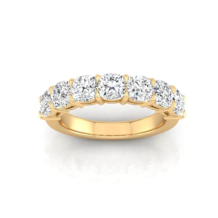deBebians Rings Cushion Cut Lab Grown Diamond Seven Stone Ring 210cttw