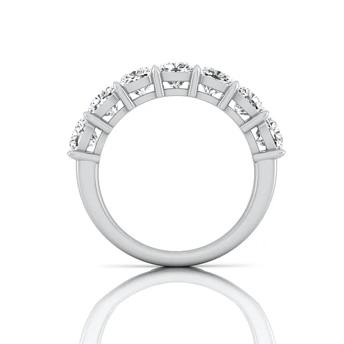 deBebians Rings Cushion Cut Lab Grown Diamond Seven Stone Ring 210cttw