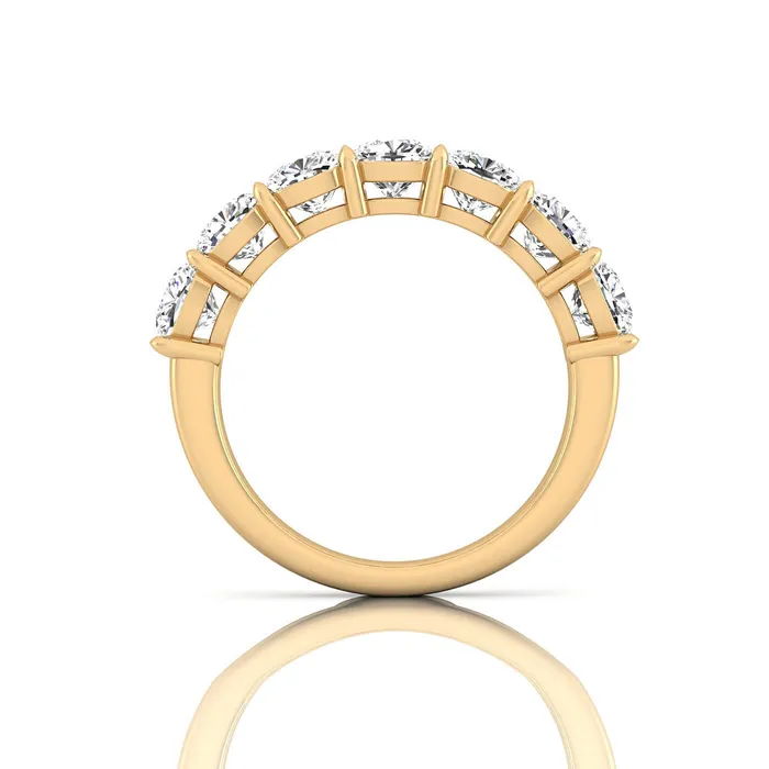 deBebians Rings Cushion Cut Lab Grown Diamond Seven Stone Ring 210cttw