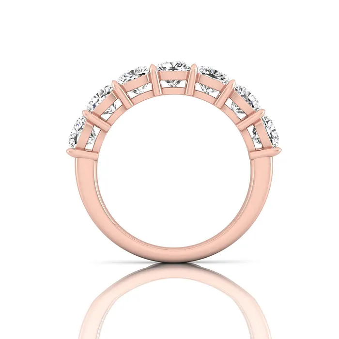 deBebians Rings Cushion Cut Lab Grown Diamond Seven Stone Ring 210cttw