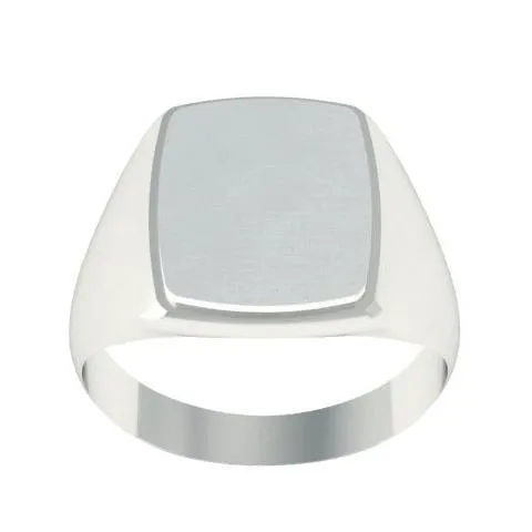 deBebians Rings Step Edge Square Signet Ring 15mm x 13mm