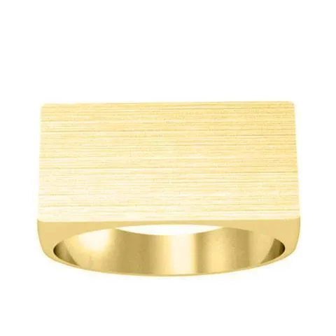 deBebians Rings Wide Rectangular Signet Ring for Men 24mm x 12mm