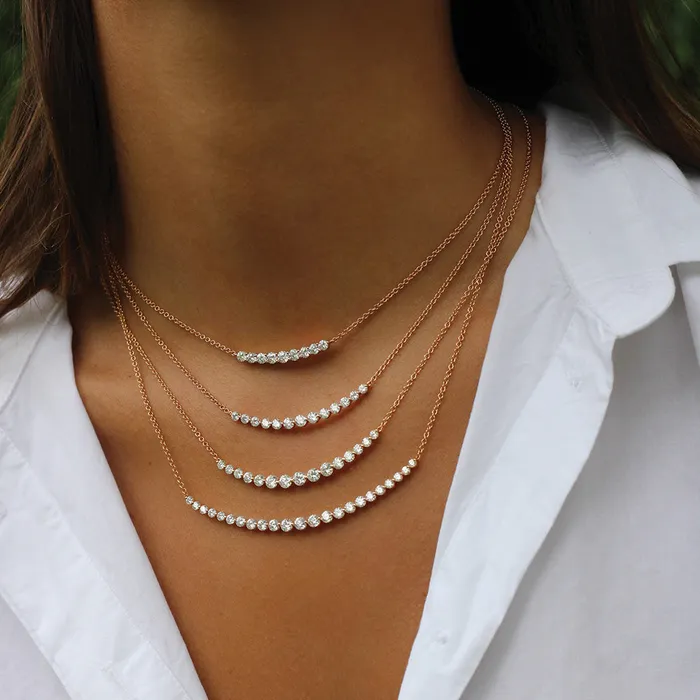 DELILAH CRESCENT DIAMOND NECKLACE anitako Necklaces