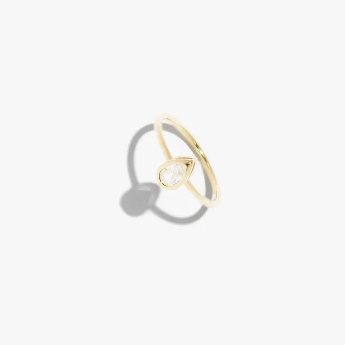 Diamante Teardrop Bezel Ring READYMADE Rings