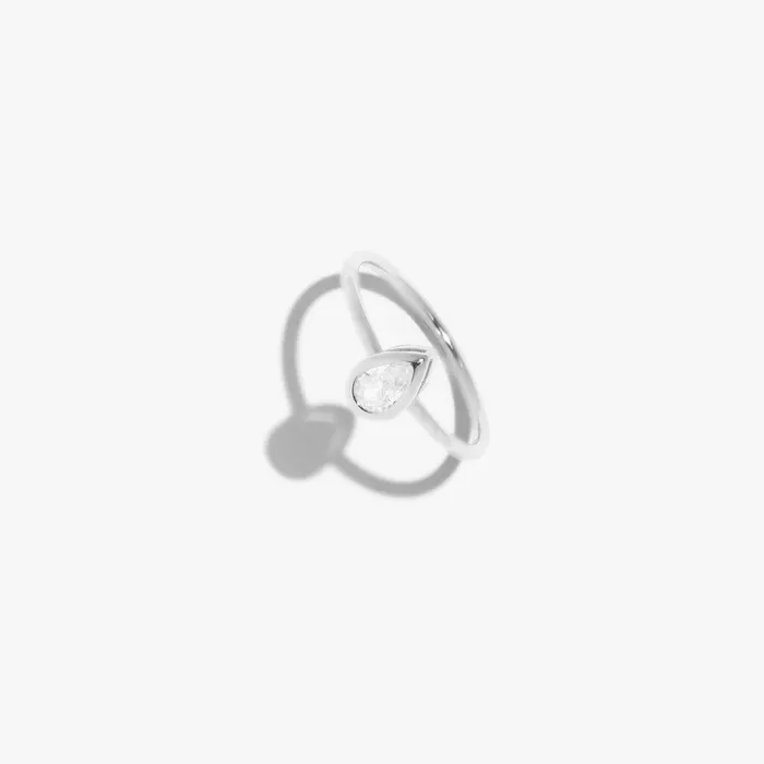 Diamante Teardrop Bezel Ring READYMADE Rings