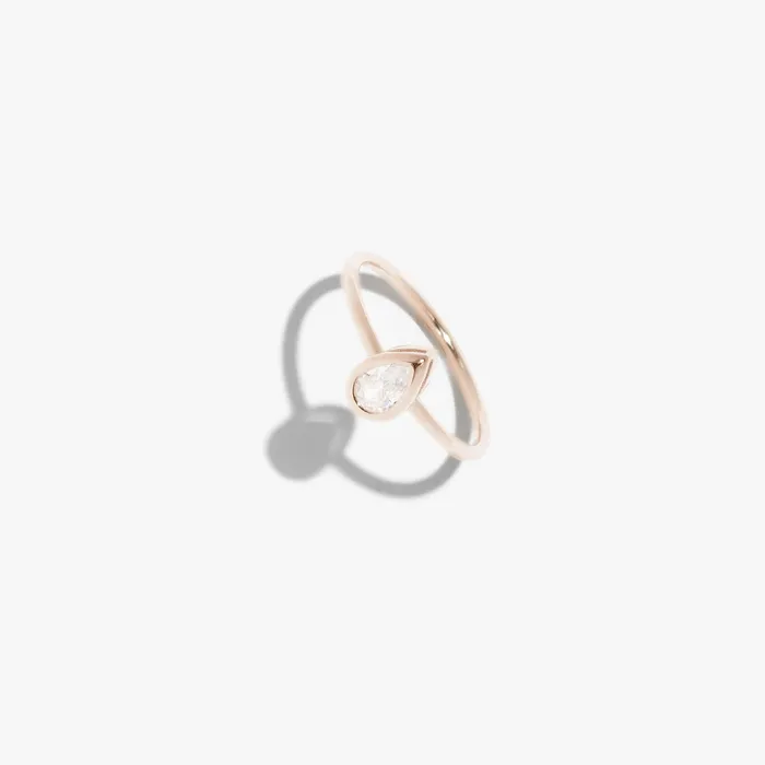 Diamante Teardrop Bezel Ring READYMADE Rings