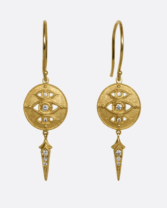 DMD METAL Earrings Omni Hook Eye Diamond Earrings