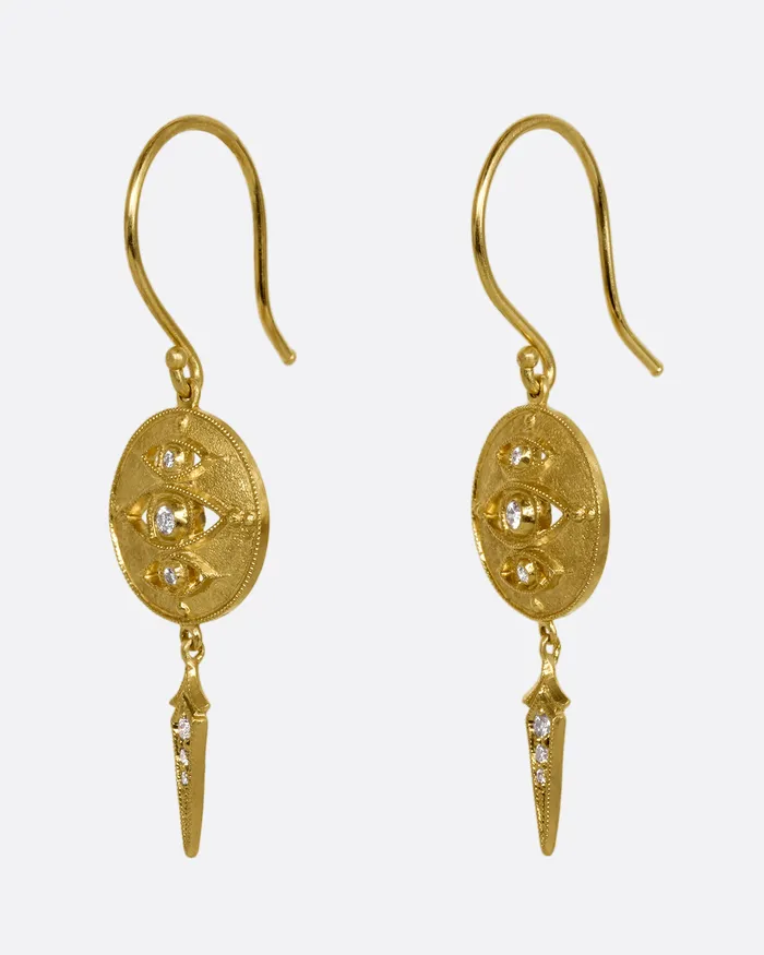 DMD METAL Earrings Omni Hook Eye Diamond Earrings DMD METAL Earrings Omni Hook Eye Diamond Earrings