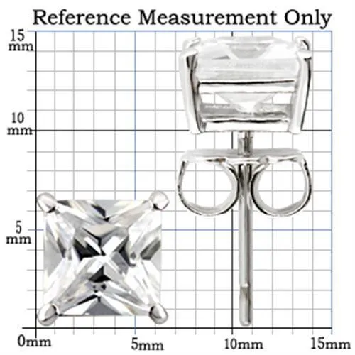 Earrings 0W160 Rhodium 925 Sterling Silver Earrings with AAA Grade CZ in Clear Alamode