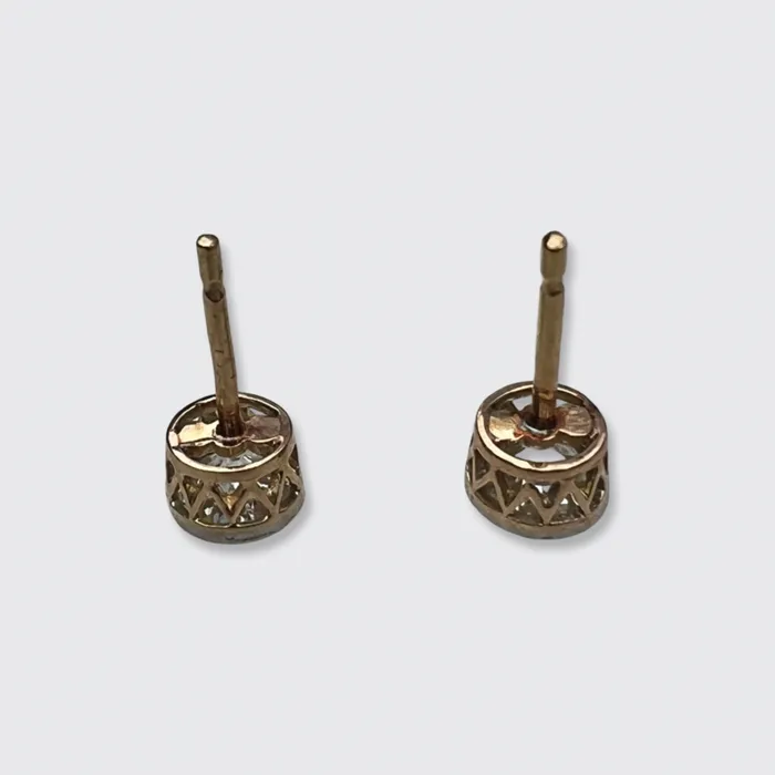 Earrings 140 ct Old EuropeanCut Diamond Stud Earrings 21stfinds