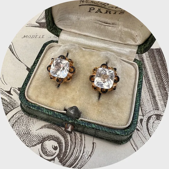 Earrings 21stfinds Old MineCut Paste Earrings