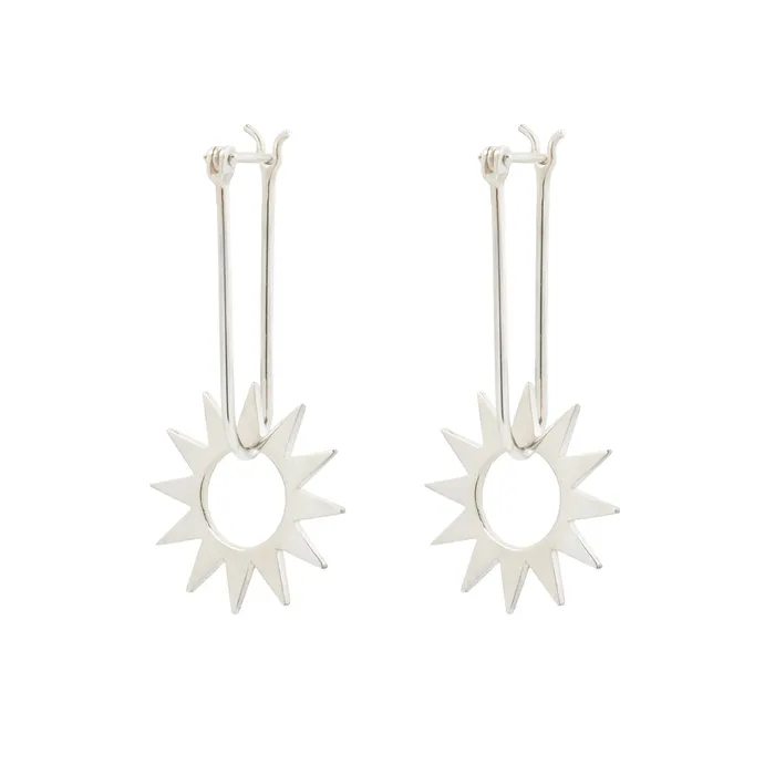 Earrings EMBLM Latch and Spur Silver Earrings
