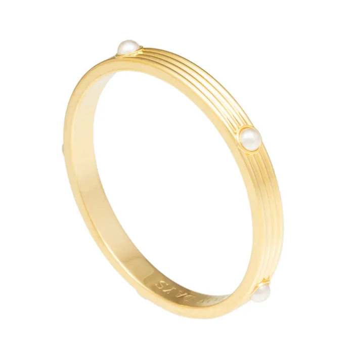 Earrings Halcyon Days Ribbed Cabochon Pearl Bangle Halcyon Days