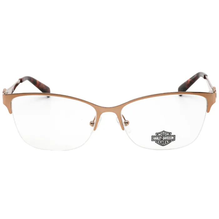 Earrings Harley Davidson Harley Davidson Womens Eyeglasses Clear Demo Lens Shiny Rose Gold HD0556 028