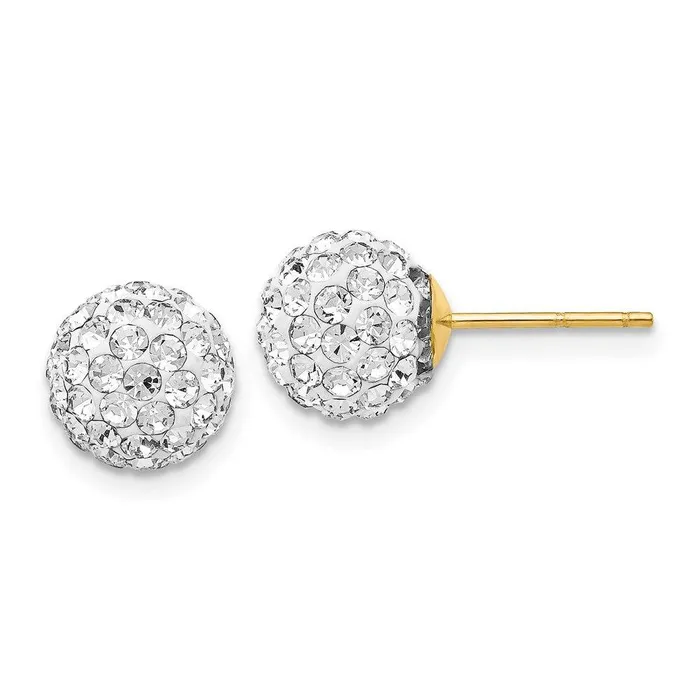 Earrings Jewelry 14k Crystal 8mm Post Earrings