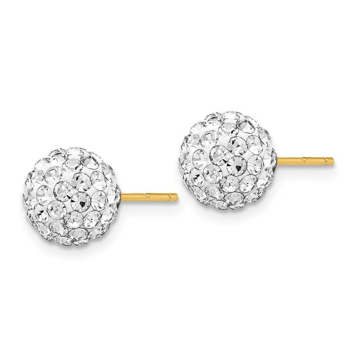 Earrings Jewelry 14k Crystal 8mm Post Earrings Earrings Jewelry 14k Crystal 8mm Post Earrings