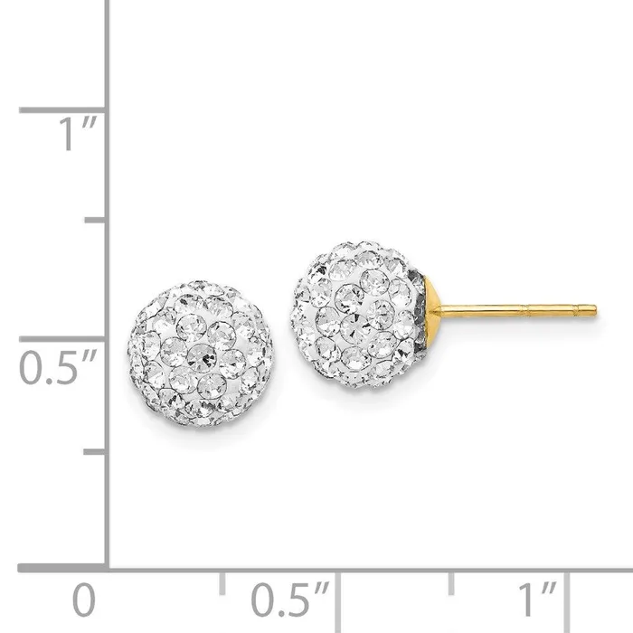 Earrings Jewelry 14k Crystal 8mm Post Earrings Earrings Jewelry 14k Crystal 8mm Post Earrings