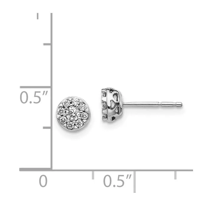 Earrings Jewelry 14k White Gold Diamond Cluster Earrings Earrings Jewelry 14k White Gold Diamond Cluster Earrings