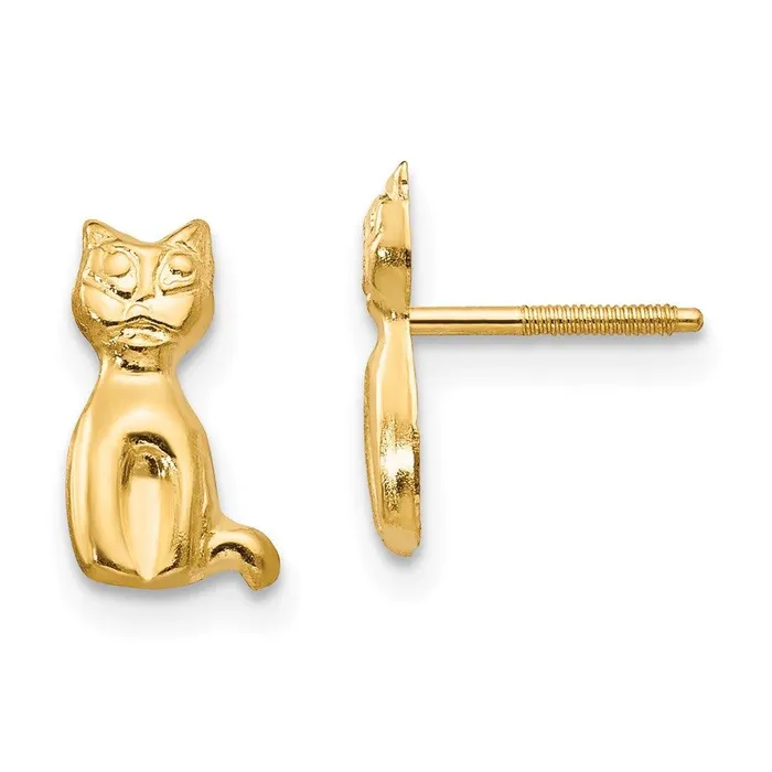 Earrings Jewelry Madi K Kids 14k Cat Earrings
