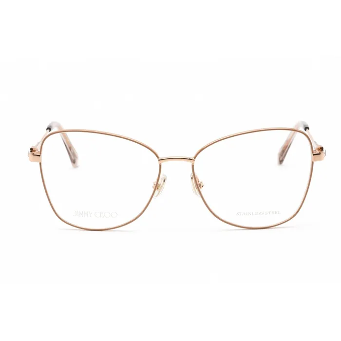 Earrings Jimmy Choo Jimmy Choo Womens Eyeglasses Full Rim Butterfly GoldNude Frame JC304 0PY3 00