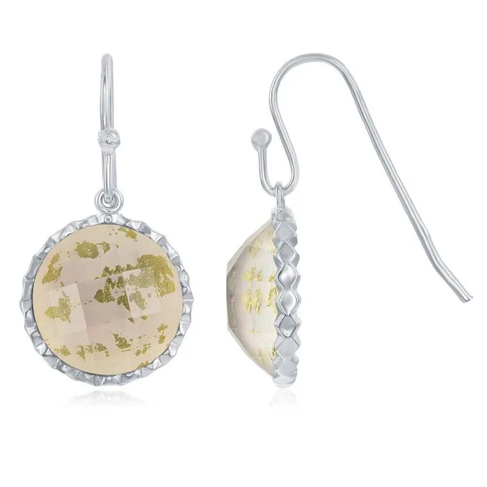 Earrings Sterling Silver Round MOP Doublet Earrings Classic