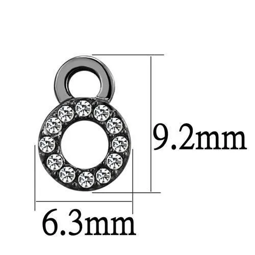 Earrings TK2856 IP Light Black IP Gun Stainless Steel Earrings with Top Grade Crystal in Clear Alamode