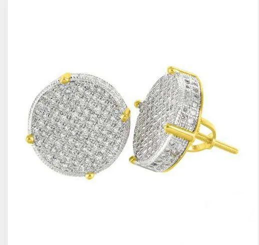 Earrings VVS Jewelry Thin Circle Bling GoldSilver Stud Earrings Earrings VVS Jewelry Thin Circle Bling GoldSilver Stud Earrings