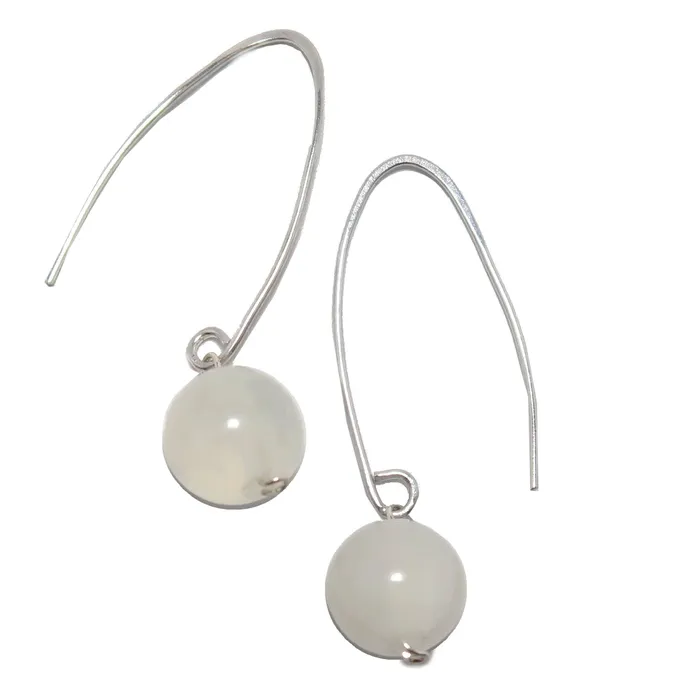 Earrings White Calcite Earrings Clear Mind Healing Crystals Satin Crystals