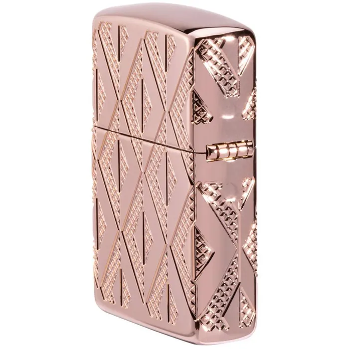Earrings Zippo Zippo Windproof Lighter Armor Geometric Diamond Pattern Design Rose Gold 49702