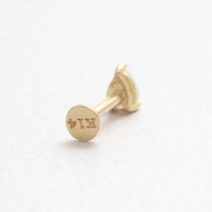 from J Shop Earrings Pear Cut Diamond Prongs Labret from J Shop Earrings Pear Cut Diamond Prongs Labret