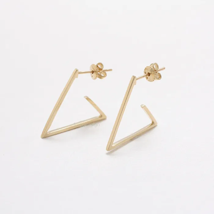 from J Shop Earrings Triangle Hoop Earrings