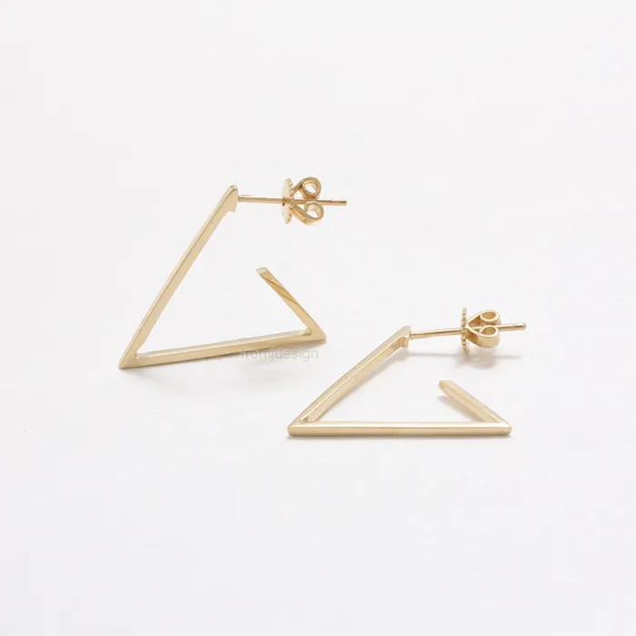from J Shop Earrings Triangle Hoop Earrings
