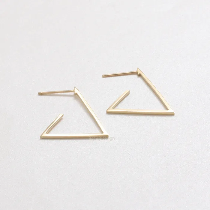 from J Shop Earrings Triangle Hoop Earrings