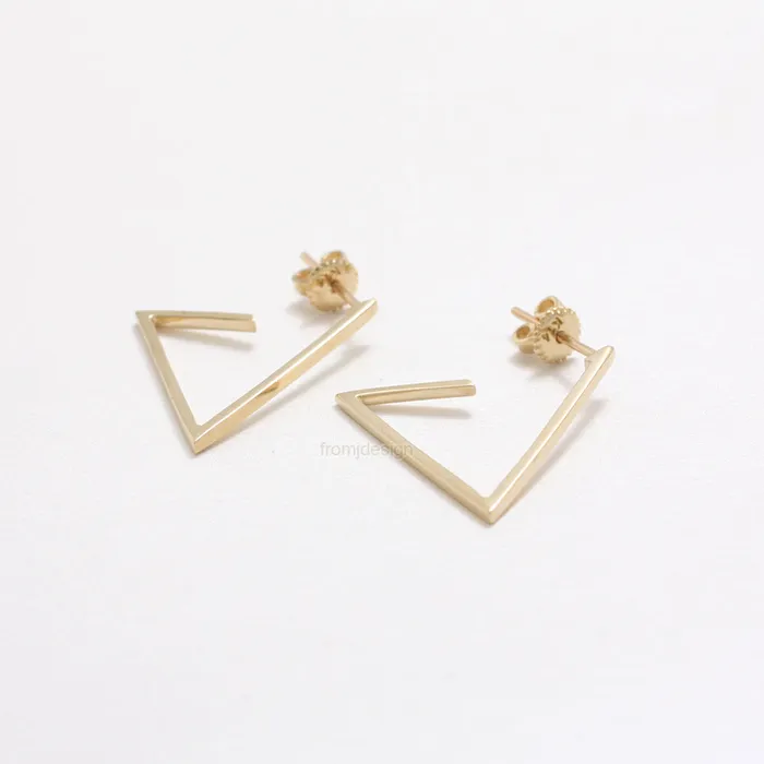 from J Shop Earrings Triangle Hoop Earrings
